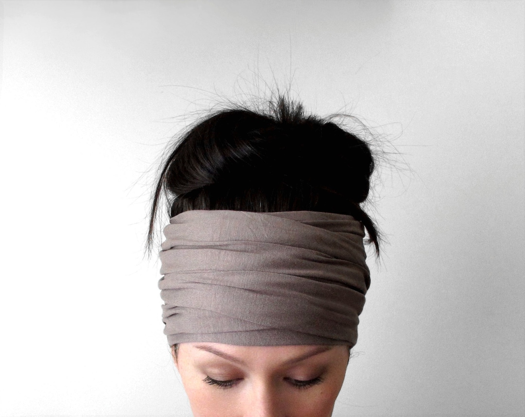 Mink adjustable head wrap 24 inches  long and 5 inches wide. Avvexa Mink Reversible Full Head Hair Scarf Wrap, Cord  main image 2