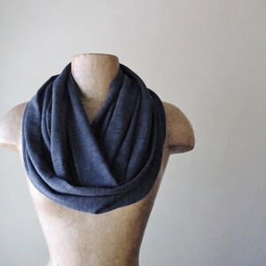 denim blue loop scarf by ecoshag