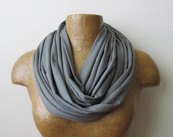 SHALE GREEN Jersey Infinity Scarf, Lightweight Circle Scarf