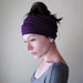 EGGPLANT Head Scarf, EcoShag Purple Head Wrap, Turban Headbands for Women and Teen Girls, Jersy Hair Wrap, Boho Headband, Violet Headband 