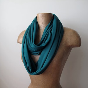 teal green circle scarf by ecoshag