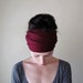 STACEY  FULLOFHOPE DE ROUEN reviewed MAROON Head Scarf - Jersey Knit Yoga Headband - Cabernet Red Hair Wrap - Garnet Red Ear Warmer - Womens Workout Hair Accessory - Boho Wrap