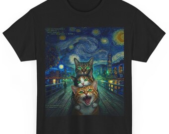 Funny Programmer Cat Shirt| Coding Cat Lover Gift| Developer Humor T-Shirt| Geek Aesthetic Cat Shirt| Software Engineer Gift| Tech Art Tee