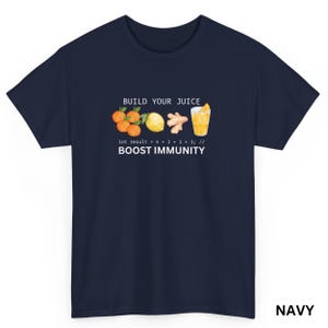 Bygg din egen juice-t-shirt | Kodtröja med stärkande immunitet | Näringströja för programmerare | Humortröja för utvecklare | Livsstilströja för kodning | Matnörd-tröja