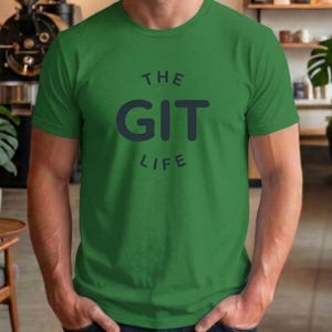 Het Git Life-shirt | Grappig programmeur-T-shirt | Shirt voor softwareontwikkelaar | Codeercadeau voor programmeurs | Uniseks shirt voor technische ondersteuning