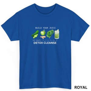 Unisex t-shirt med hälsosam livsstil för utvecklare | Bygg din egen juicedetox-rengöring | Rolig programmerare-mattröja | Kodning, näringsnörd, gåva