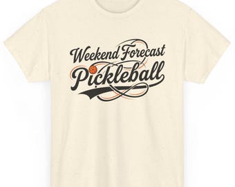 Camiseta de pickleball con pronóstico del fin de semana / Camiseta divertida de pickleball / Camiseta de pickleball para el fin de semana / Ropa para amantes del pickleball / Ropa para aficionados al pickleball