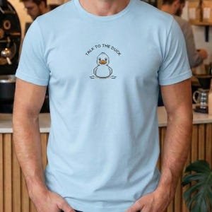 Chemise Parlez au canard | t-shirt drôle de programmeur | Chemise humoristique de codage | Cadeau développeur de logiciels | Chemise d'assistance technique