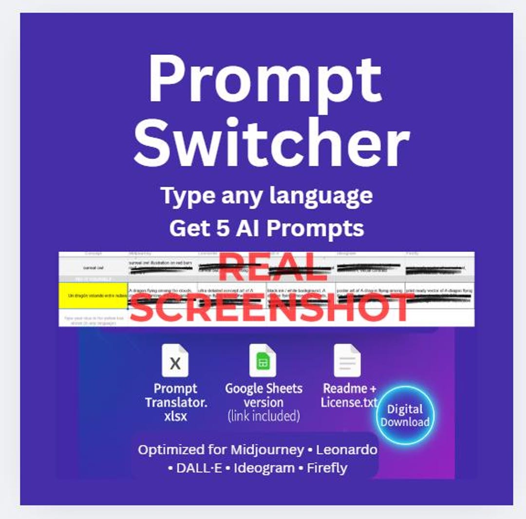 Prompt Switcher — Prompt Translator Spreadsheet | Type Any Language → ...