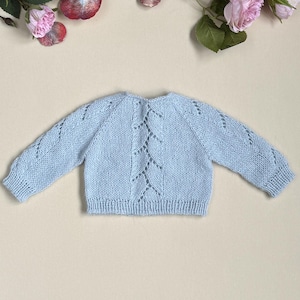 Blaue Strickjacke für 18 inch Reborn Puppe, Newborn Look Puppenkleidung
