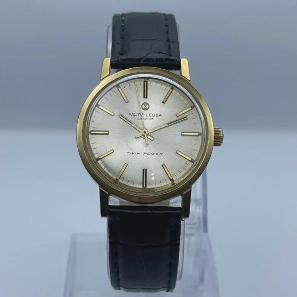 Favre-leuba Geneve Twin Power 4511 51 Manual Winding Vintage Watch