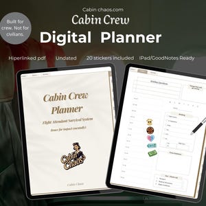 Flight Attendant Digital Planner | Cabin Crew Survival System (Digital Download)