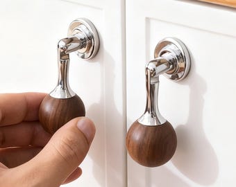 Gałki i uchwyty do szafek nocnych: mosiężne uchwyty do szaf, uchwyty do szafek z orzecha włoskiego