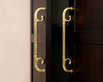 Długi mosiężny uchwyt do szafki: uchwyty do szaf, złote uchwyty do szaf