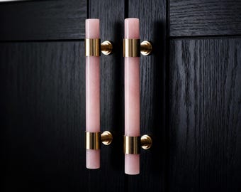 Uchwyt z naturalnego marmuru: mosiężne kryształowe uchwyty, luksusowe gałki do szafek