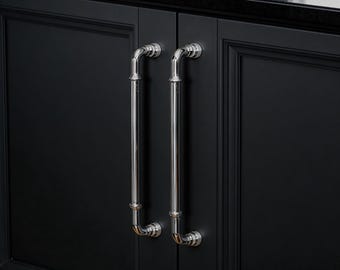 Uchwyty do szaf z mosiądzu: chromowane uchwyty do szuflad, srebrne gałki do komody