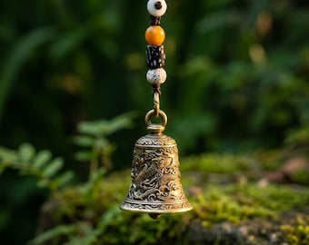 Small Brass Bell Decorative Bell for Home Ritual Use or Collectible Display | Vintage‑Style Brass Ornament