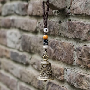 Kleine koperen bel Handgemaakte decoratieve bel voor ritueel thuisgebruik of verzameldisplay | Messing ornament in vintagestijl A