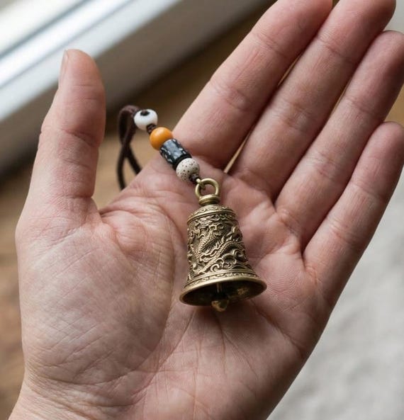 Small Brass Bell Handcrafted Decorative Bell for Home Ritual Use or Collectible Display | Vintage‑Style Brass Ornament