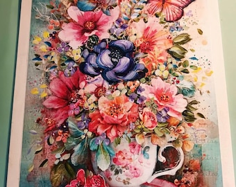 A bouquet of sunshine original acrylic mixed media painting