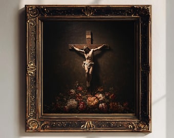 Christian Wall Art Printable: Jesus Crucifix Poster for Interior