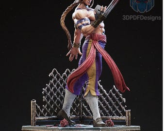 Masked Warrior Statue STL | 1/6 Scale Collector Edition (3D Print File)