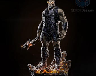 Estátua do Titã Senhor da Guerra de Lava em STL | Figura Blindada em Escala 1/6 (Download Digital)