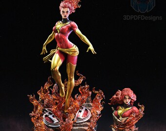 Estátua da Rainha de Fogo em formato STL | Marvel (Download Digital)