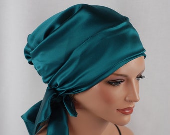 Silk Charmeuse Tichel,  Color Choice,  Hair Snood, Head Covering Scarf Bandana, Chemo Wrap, Sinar or Apron Tichel, Jewish Head covering