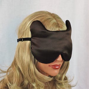 NEW~ Silk Eye Mask Bear Sleep Mask, Color Choice,  Charmeuse, Fully Adjustable, Padded, Light Darkening for Sleep, Travel and Anti-Aging