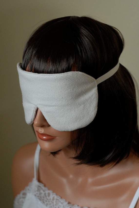 Raw Silk Eye Mask Sleep Mask Non Dyed Fully Adjustable 