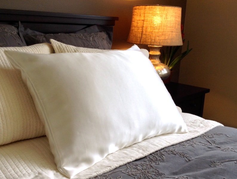 Silk Pillowcase Envelope Closure Soft White No Dye Mulberry Etsy