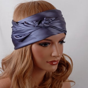 Silk Charmeuse Scarf, Hyacinth Colored Sleep or Bandana Scarf Sizes, Mulberry Silk, Hair Wrap, Scarves for Hair Care and Fashion