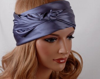 Silk Charmeuse Scarf, Hyacinth Colored Sleep or Bandana Scarf Sizes, Mulberry Silk, Hair Wrap, Scarves for Hair Care and Fashion