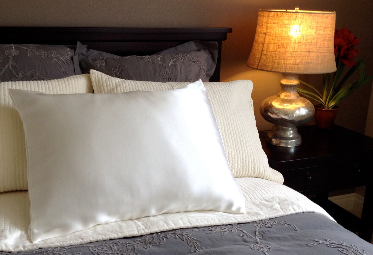 Silk Pillowcase Envelope Closure Soft White No Dye Mulberry Etsy