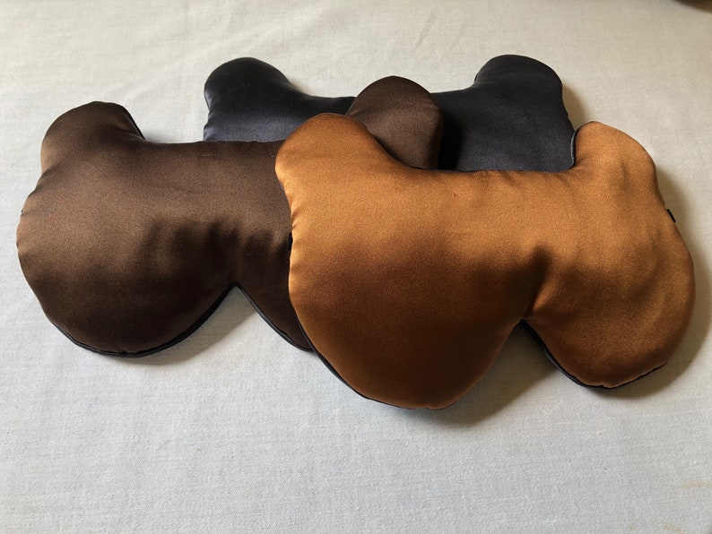 NEW~ Silk Eye Mask Bear Sleep Mask, Color Choice, Charmeuse, Fully Adjustable, Padded, Light Darkening for Sleep, Travel and Anti-Aging image 7