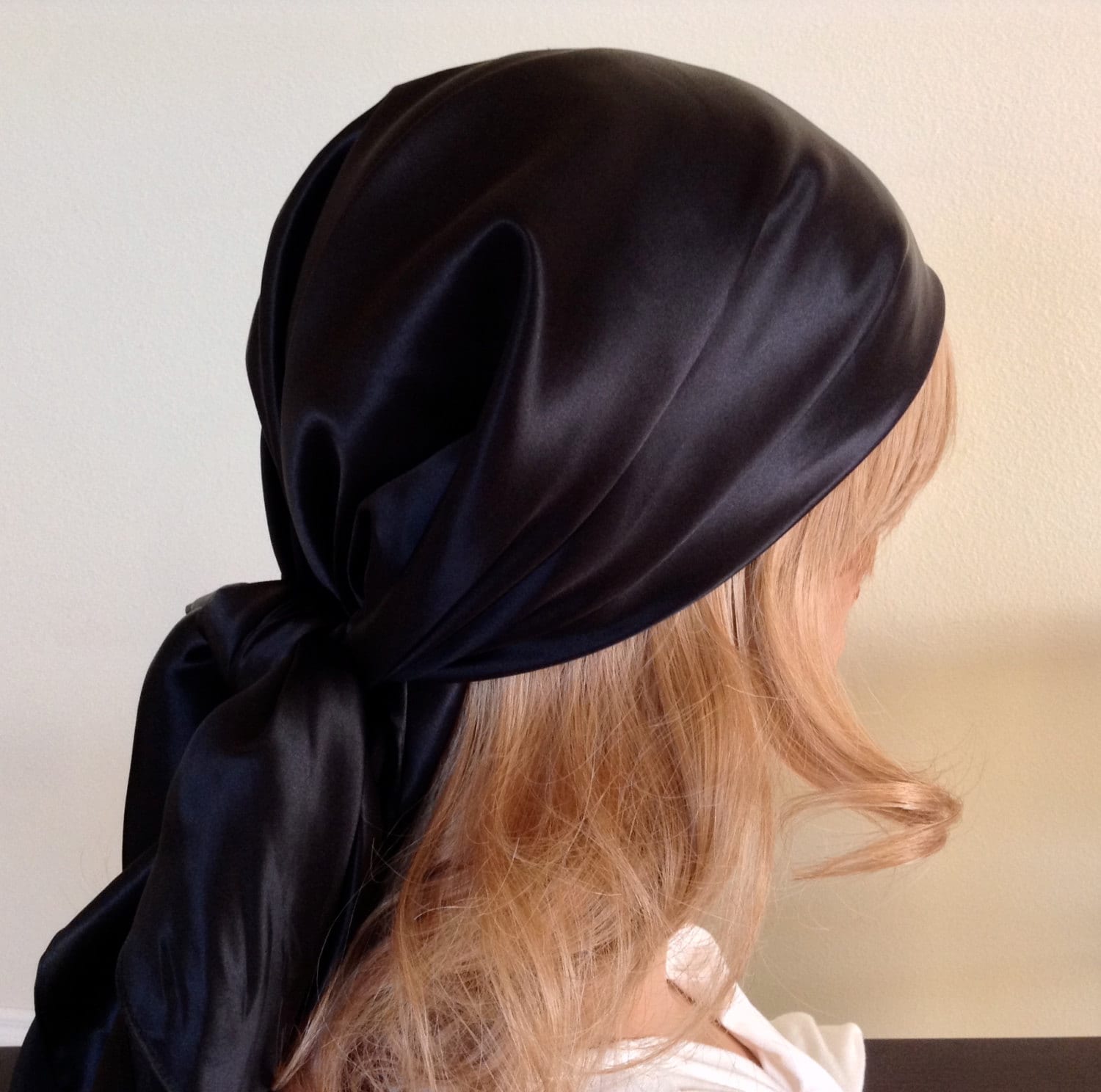 Silk Scarf Sleep or Bandana Scarf Sizes Black Mulberry Charmeuse Silk Hair Wrap Black Head Scarf Etsy UK