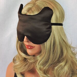 NEW~ Silk Eye Mask Bear Sleep Mask, Color Choice, Charmeuse, Fully Adjustable, Padded, Light Darkening for Sleep, Travel and Anti-Aging image 8
