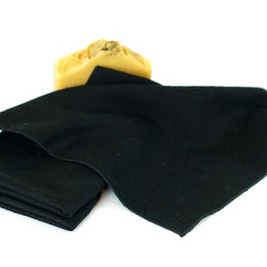 Raw Silk Noil Hair Towel, BLACK, Anti-Aging, Hypoallergenic and Antimicrobial for Skin Care