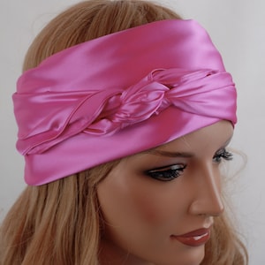 Silk Charmeuse Scarf, Sleep or Bandana Scarf, Pink Sherbet Mulberry Silk, Hair Wrap, Head covering, Scarves for Hair Care, Fashion