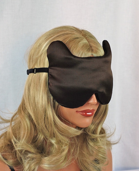 NEW~ Silk Eye Mask Bear Sleep Mask, Color Choice,  Charmeuse, Fully Adjustable, Padded, Light Darkening for Sleep, Travel and Anti-Aging