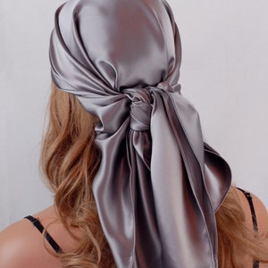 Silk Scarf, Sleep or Bandana Scarf Sizes, Abalone Mulberry Silk Charmeuse, Hair Wrap, Scarves for Hair Care and Fashion image 1