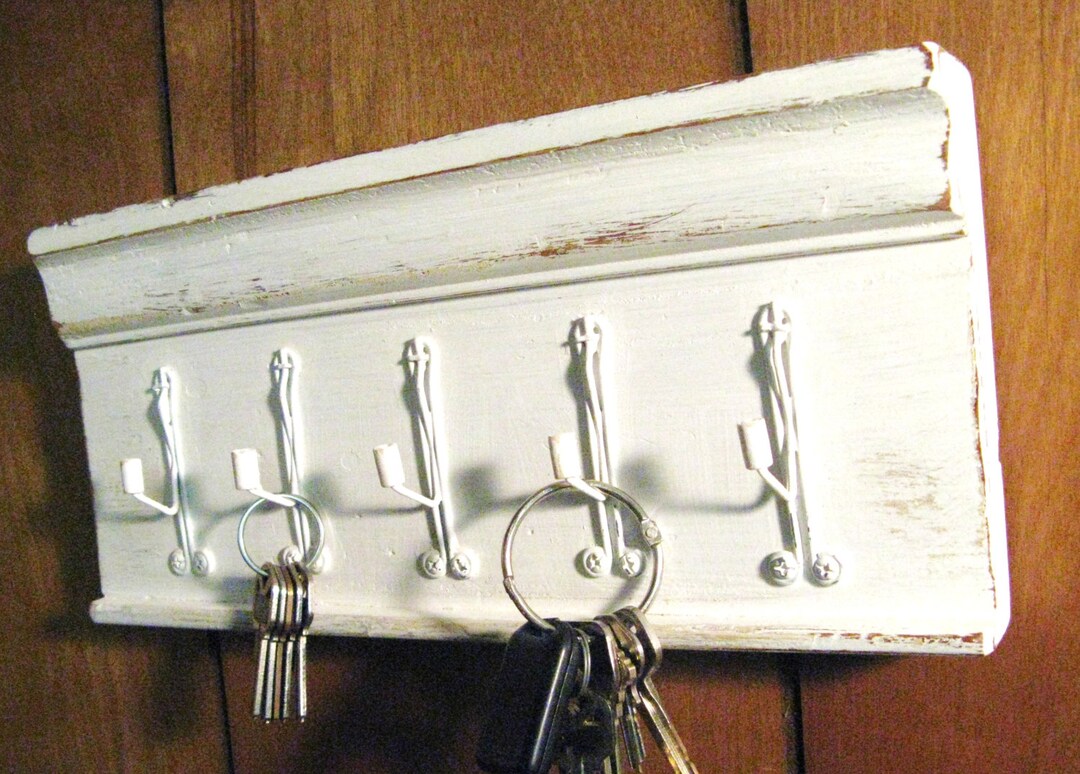 Cottage Jewelry Rack, Key Rack, Key Holder, Key Hook, Wall Rack, Shabby ...