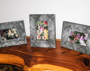 PICTURE FRAME SET, Frames, Photo Frame, Picture Frame, Mirror Frame, Reclaimed Frame, Reclaimed Materials, Set of 3, 4" by 6" Frames