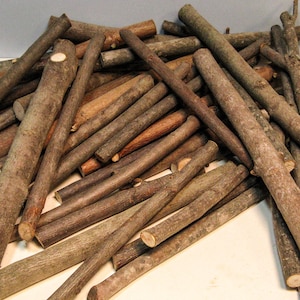 Natural Twigs, 1/2&quot; to 1&quot; dia. by 8&quot;, Art And Craft Material, Wood Parts, Wood Shapes, Logs, Twigs, Sticks, Branches, Steampunk, Collage