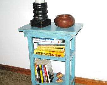 Reclaimed Wood Table,Plant Stand,Side Table,Occasional Table,Cottage Chic Table,Wooden Table,Primitive Table,Wood Table,Table,Folk Art Table