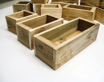 Centerpiece Planter Box, Rustic Wedding Decor, Holds Pint Jars