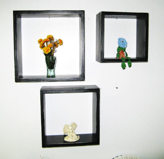 Cube Shelves Set Of 3 1 2 Deep Wall Cubes Shadow Image 0