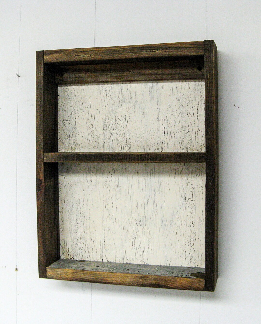 RUSTIC WALL SHELF Shadow Box Shelf, Display Case, Rustic