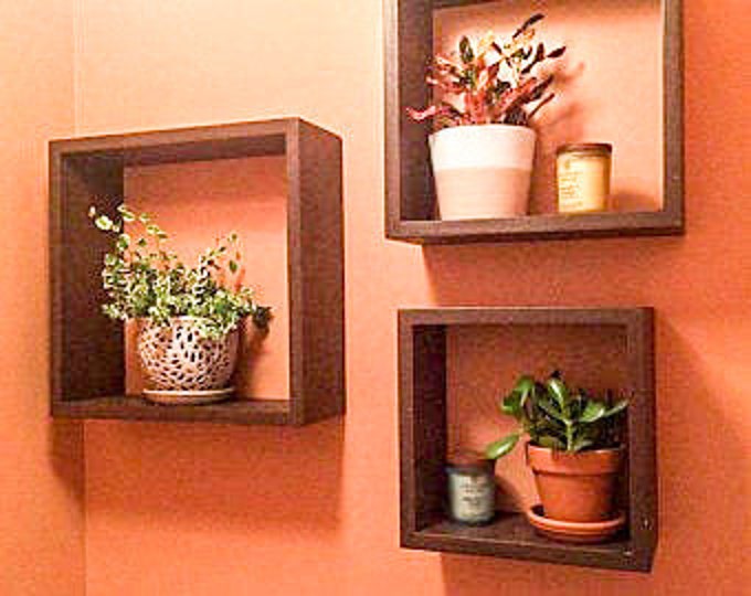 CUBE WALL SHELVES 5 1/2 Cube Wall Shelfwall Etsy